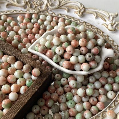 Crackle Round Glass Beads 10mm Imitation Porcelain Pastel Colors 120pcs 17