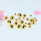 Brass Faceted Hexagon Metal Beads 3mm Gleaming Gold Tone 100pcs