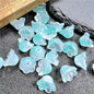 Czech Glass Beads Flower 12mm Iridescent Crystal Clear 50pcs 23