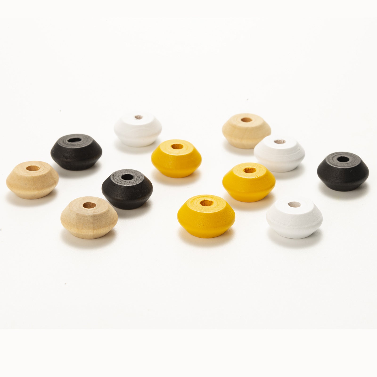 Wood UFO Spacer Beads 20mm Colored 100pcs