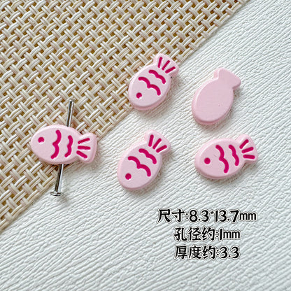 Fish Metal Beads 13mm Baking Painted Biscuit Style 20pcs 6