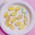Glow Flat Acrylic Beads 15x26mm UV Plating Glow In The Dark 10pcs 6