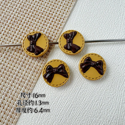 Round Bow Metal Beads 16mm 12mm Baking Painted 20pcs 10