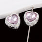 Double-Sided Heart Rhinestone Beads 22mm Alloy Encrusted 10pcs 11