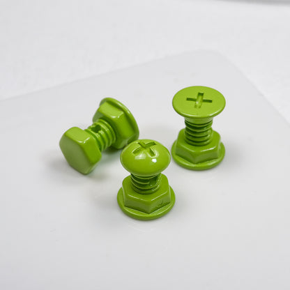 Painted Screws Acrylic Beads 16mm Colorful Mixed 50pcs 10