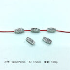 Tube Metal Beads 12mm Antique Silver Tone Crackle Zinc Alloy 100pcs 2