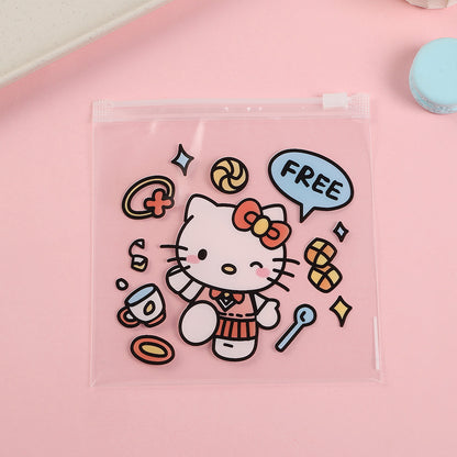 Clear Zip Lock Bags 13.5x13.5cm PE Plastic Sweet Sanrio Print 20pcs 8