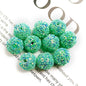 Glitter Bubblegum Beads 16mm Colorful Iridescent Sparkle 1pc 16