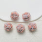 Embellished Flower Cluster Clay Beads 20mm Gradient Rose 10pcs 15