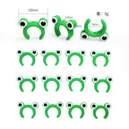 Silicone Focal Beads Frog Smiling Face Design 20pcs 3