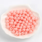 Solid Color Round Acrylic Beads 6mm Glossy Finish 600pcs 25