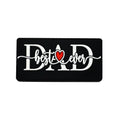 Silicone Focal Beads Love Dad Or Mom Rectangular Black White 20pcs 6