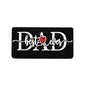 Silicone Focal Beads Love Dad Or Mom Rectangular Black White 20pcs 6