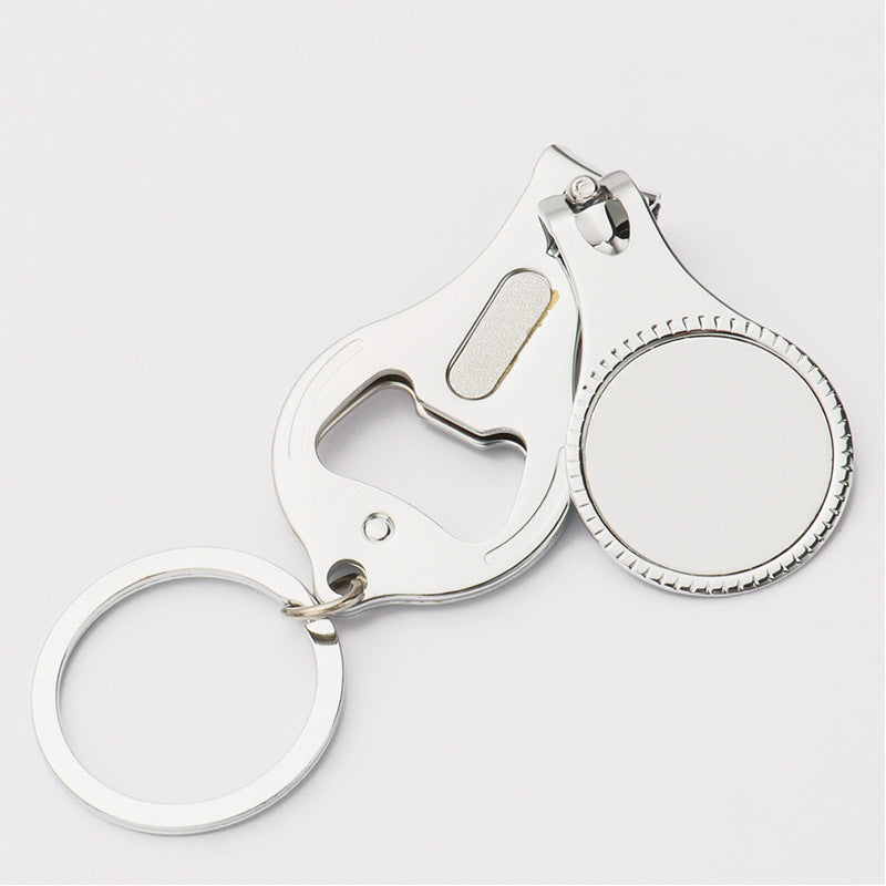 Stainless Steel Nail Clipper Keychain Sublimation Customizable 3