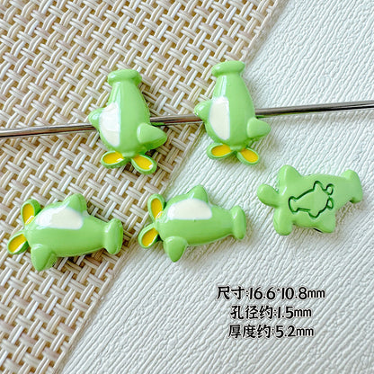 Car and Plane Metal Beads 8mm 16mm Baking Painted Alloy 20pcs 19