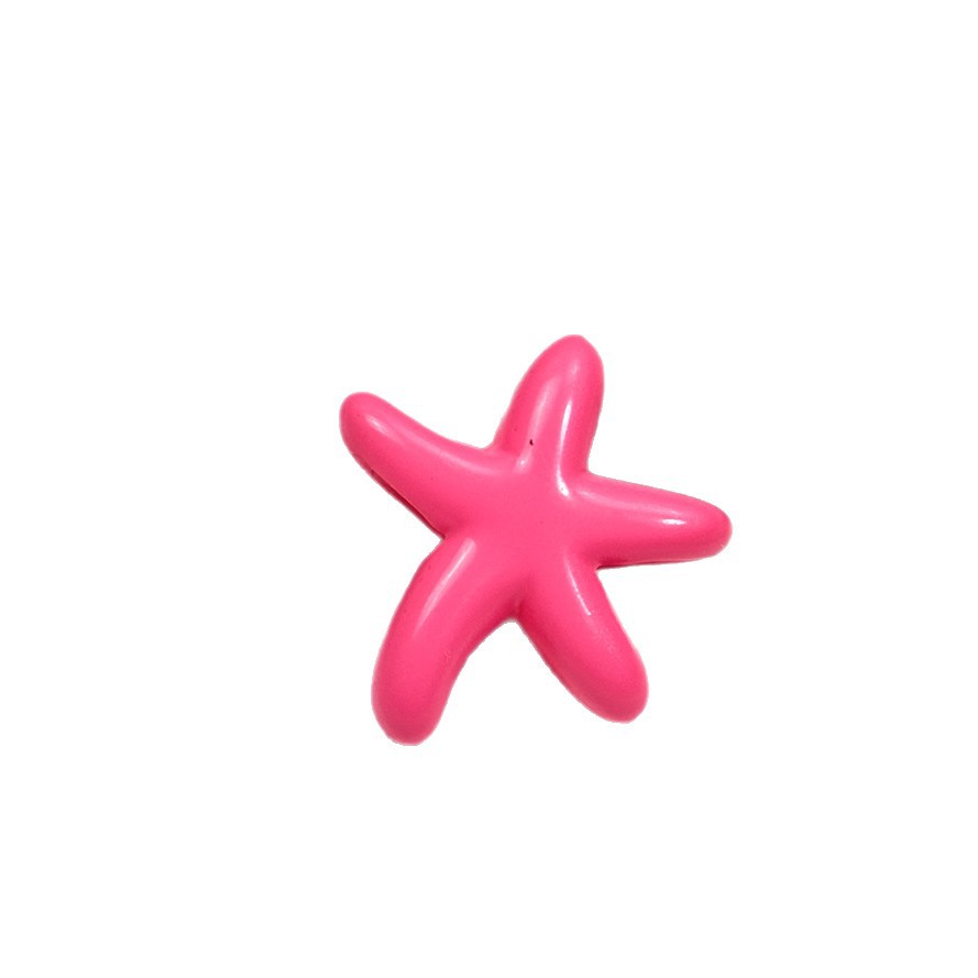 Irregular Starfish Acrylic Beads 21mm Glossy Mixed Colors 50pcs 3