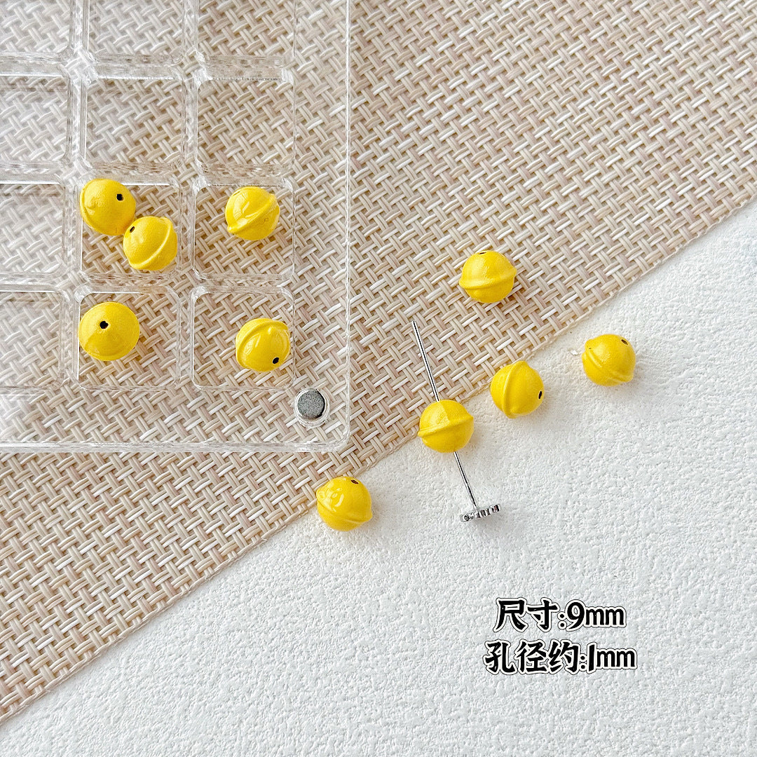 Baking Painted Christmas Tree and Bells Metal Beads 20pcs Festive Colors 21