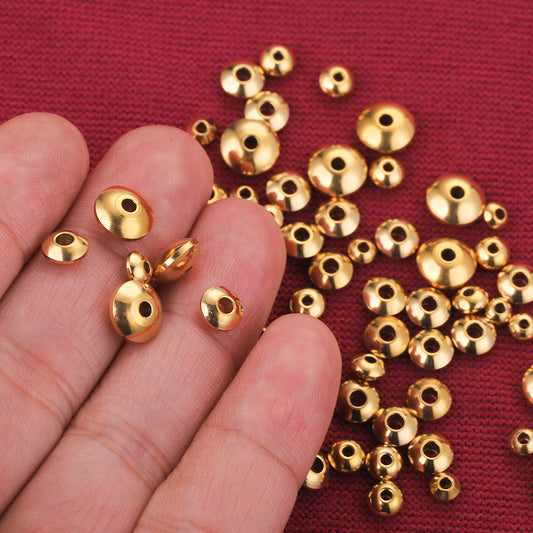 Stainless Steel UFO Spacer Beads 4-8mm Polished 100pcs 2
