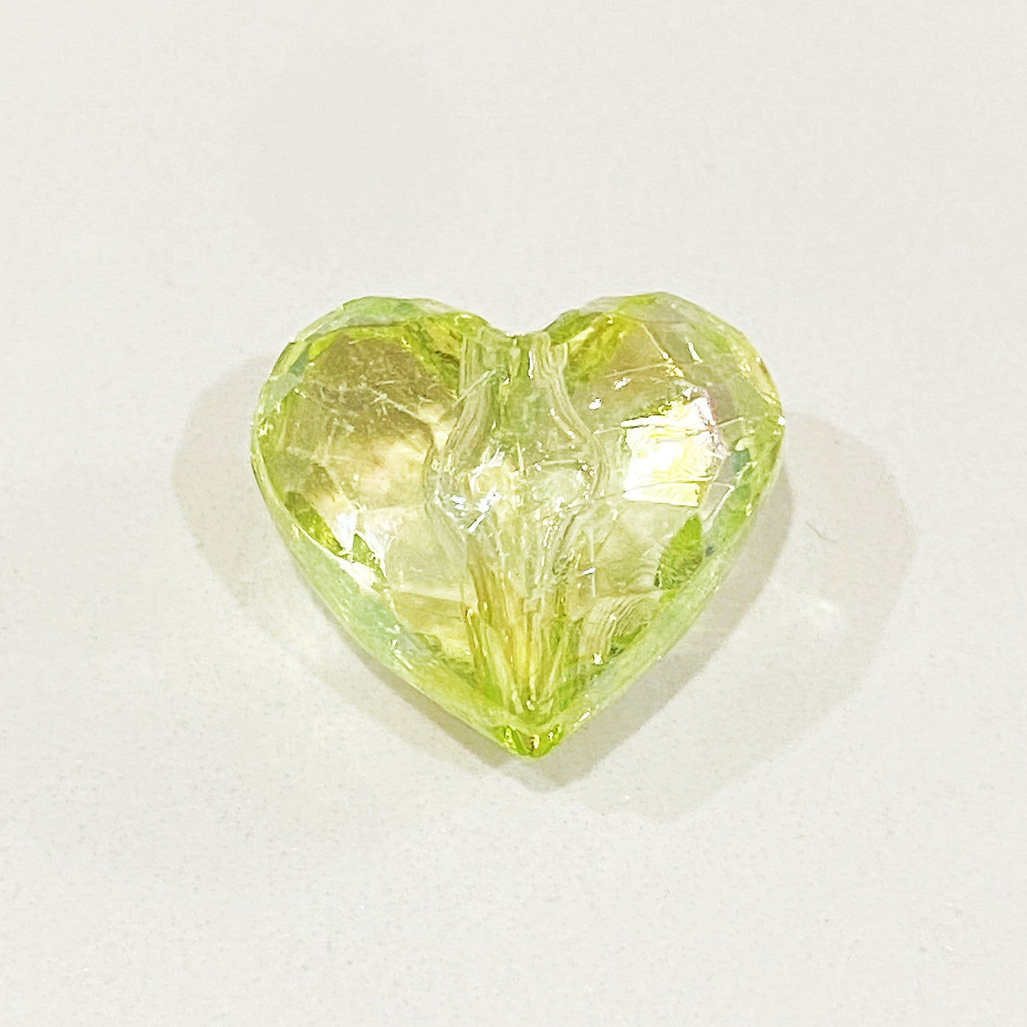 Clear Heart and Star Acrylic Beads 17-20mm Iridescent AB Coated 20pcs 20
