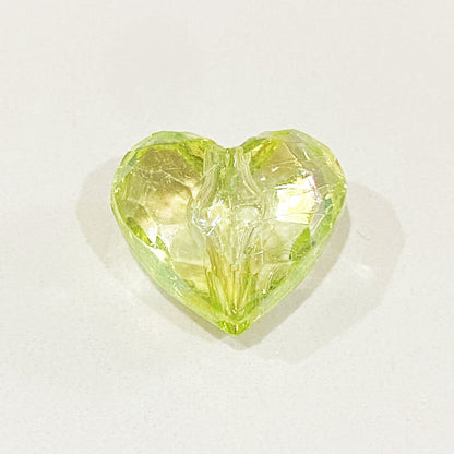 Clear Heart and Star Acrylic Beads 17-20mm Iridescent AB Coated 20pcs 20