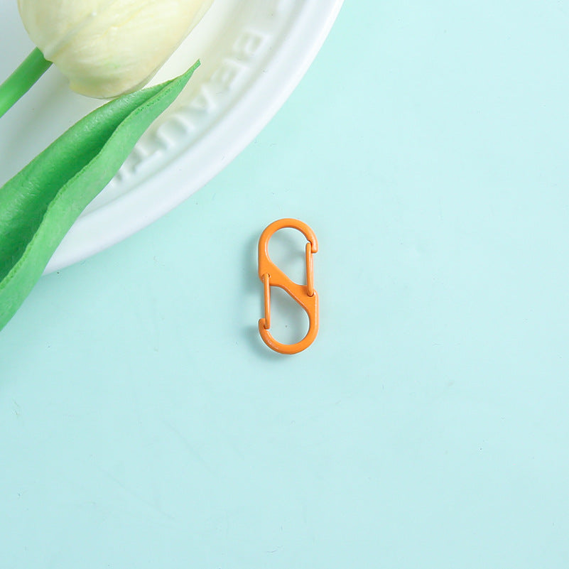Alloy Double Headed Painted Clasps 3cm Metal Keychain Hardware 20pcs 18