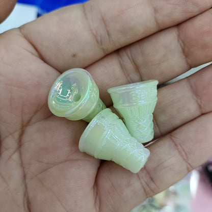 Painted Cone Acrylic Beads 18-20mm Glow In The Dark Pastel 100pcs 9