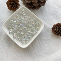 Electroplated Round Glass Beads 8mm Colorful Mermaid Bubble 100pcs