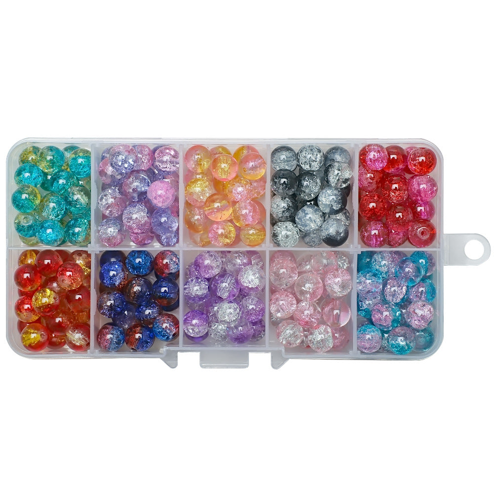 Crackle Round Glass Beads 8mm Colorful Mixed 2boxes 400pcs 3