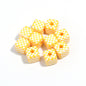 Colored Checkerboard Rounded Acrylic Square Beads 13mm 10pcs 14