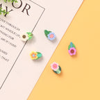 Flower Clay Beads 11mm Colored Pastel Polymer 100pcs 2