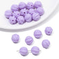 Opaque Pumpkin Acrylic Beads 12mm Colorful Round 40pcs 15