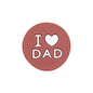 Silicone Focal Beads I Love Dad Embossed Text Solid Color 20pcs 14