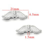 Stainless Steel Wings Metal Beads 18mm Color Retaining 5pcs 6