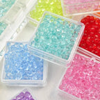 Clear Peanut Shaped Acrylic Beads 4x6.5mm Candy Series 200pcs 2