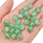 Crackle Round Glass Beads 10mm Assorted Colors 40pcs 29