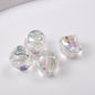 Plating Irregular Acrylic Beads 16mm Transparent Mixed Colors 100pcs 8