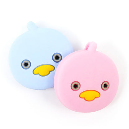 Silicone Focal Beads Duck Smiling Face Pastel Colors 20pcs 5