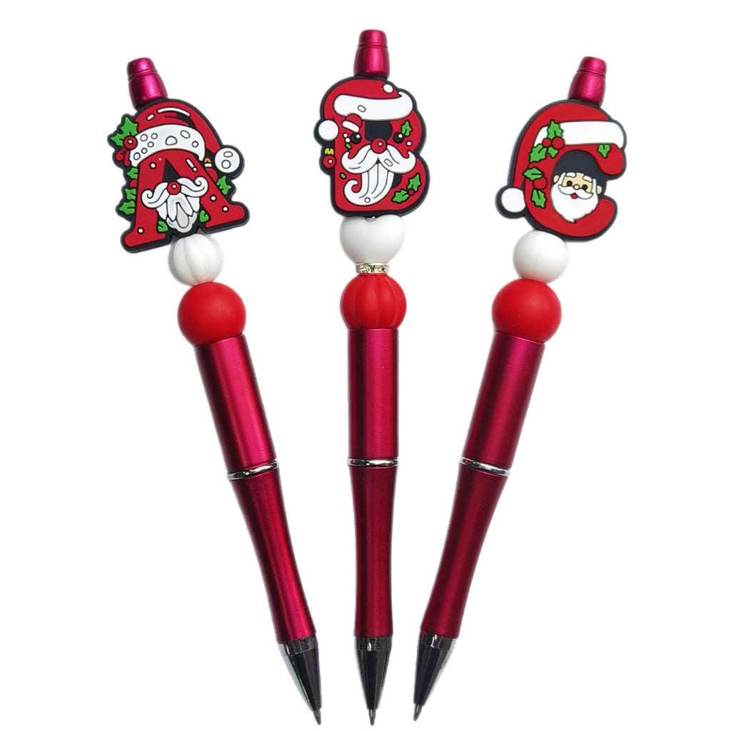 Silicone Focal Beads Christmas Santa Claus ABC Letters 20pcs 5