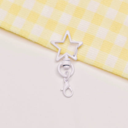 Zinc Alloy Star Keychain Buckles with Mini Lobster Clasps 5cm 20pcs 14