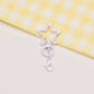 Zinc Alloy Star Keychain Buckles with Mini Lobster Clasps 5cm 20pcs 14