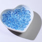Transparent Round Glass Beads 8mm Monochrome Mixed Colors 100pcs 7