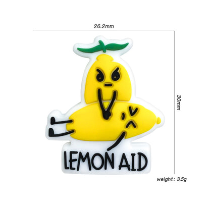 Silicone Focal Beads Lemon Fruit Holding Small Lemon 20pcs 3
