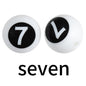 15mm Silicone Letter Beads Number Printed 0 to 9 50pcs 13