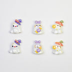 Plating Halloween Elf Resin Beads Glossy Detailed Charms 20pcs 2