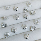 Alloy Flower Spacer Beads 6mm Six Petal Tibetan Style 100pcs 2