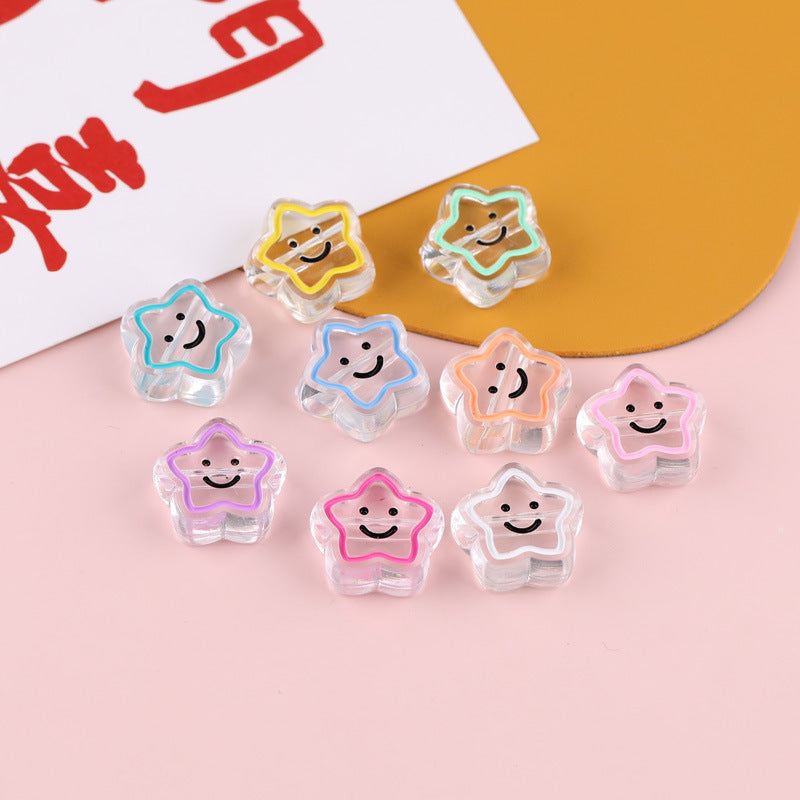 Transparent Enamel Lollipop Series Acrylic Beads 20-30mm Playful Mixed 20pcs 27