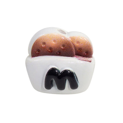 Painted Mcdon Fries Acrylic Beads 22mm Colorful 10pcs 7