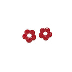 Lampwork Glass Beads Five Petal Flower 15mm Solid Color 10pcs 5