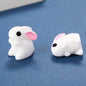 3D Rabbit Resin Beads 21mm Glossy Detailed Charm 2pcs 6