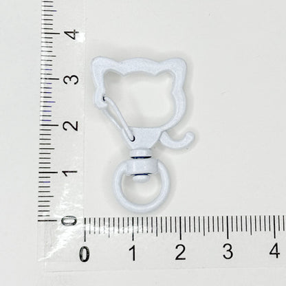 Zinc Alloy Puppy Head Keychain Clasps Spray Painted 35mm 20pcs 9
